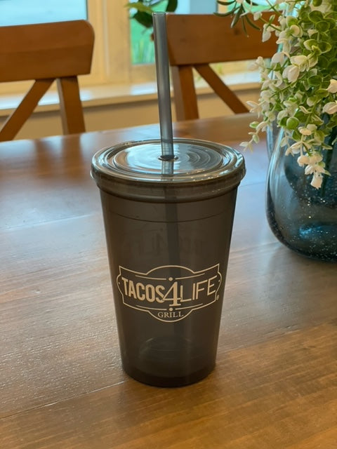 16 ounce Double Wall Tumbler with Straw