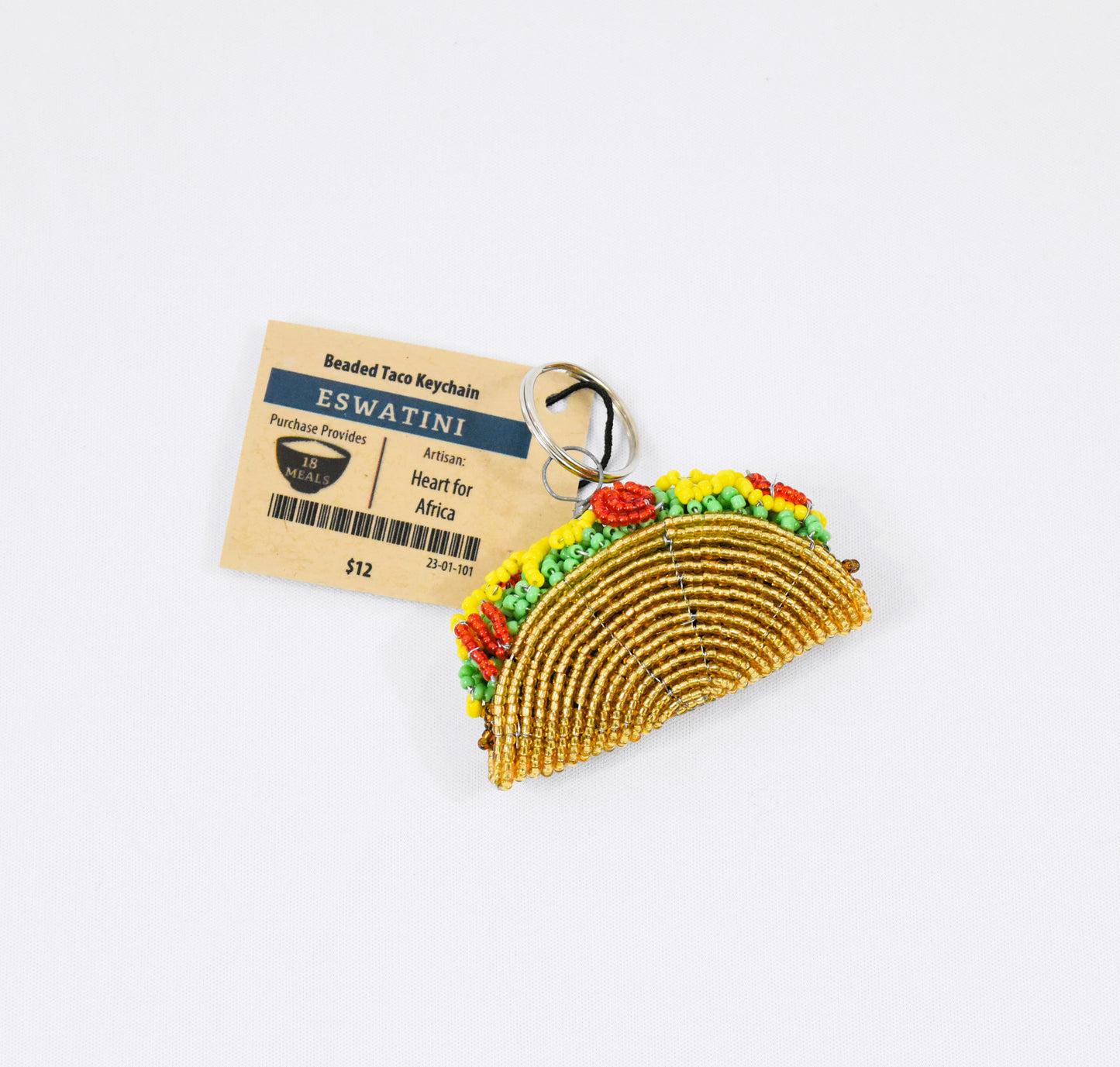 Beaded Taco Keychain